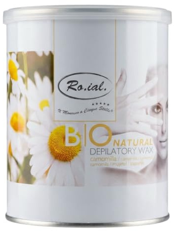 Ro.ial. Enthaarungswachs mit Bio Kamille - 800 ml – Warmwachs mit Bio-Pflanzenextrakten, Naturkosmetik Qualität, frei von synthetischen Duftstoffen, Silikon, Parabenen & Mineralölen