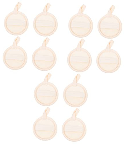 Beaupretty 12pezzi Spugne Luffa Facciali Per Struccare Per Naturale Accessori Make-up Per Donne Round Cleaning Pads