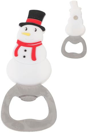 Snowman Bottle Opener in Acciaio Inossidabile Bianco