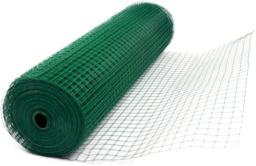 BLUEBRIT® Green PVC Coated Welded Wire Mesh Robust and Flexible Fencing Solution for Gardens, Aviaries 1.2M X 30M