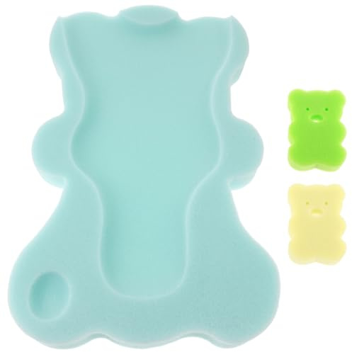 BESTonZON Baby Bath Sponge Pad Non Slip Soft Breathable Infant Bath Cushion Support Mat for Newborns and Toddlers 19.68X11.81X1.57 Inches Machine Washable