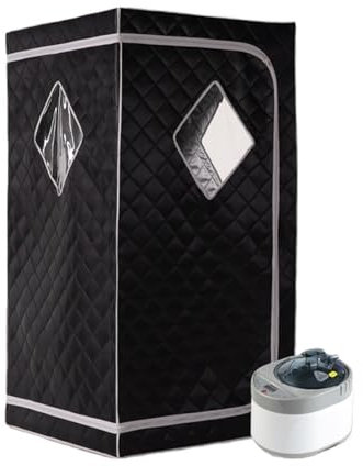 AOEGBY Sauna da Casa Box Sauna Portatile for Sauna a Vapore Domestica Tenda Sauna Pieghevole for Interni Spa Personale for Tutto Il Corpo con Telecomando for Vapore 4L 1600W Portable Sauna(Sauna Set)