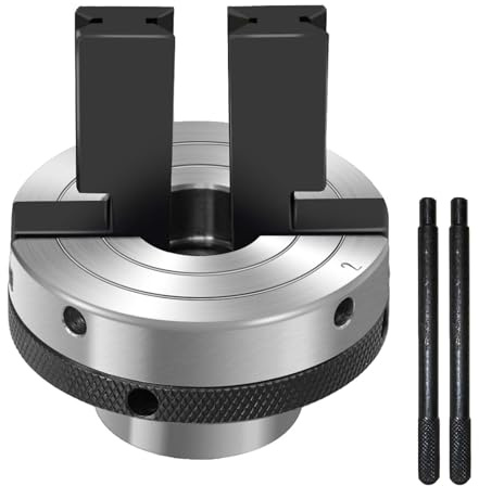 3-1/4 inch 2-Jaws Pen Drilling Wood Lathe Chuck with 1 X 8TPI Headstock Thread, Dedicated Reversible Self-Centering Pen Drilling Lathe Chuck for Woodturning Pen Turning Lathe
