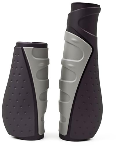 Ergonomische Fahrradgriffe, Lang- und Kurz-Design für Drehschalter, universelle Lenkergriffe 22 mm für Mountainbike, BMX, Faltrad, Stadtfahrrad, Rennrad, Roller (130+90mm)