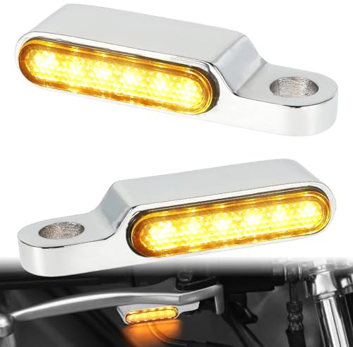 DREAMIZER 6 LED Blinker Motorrad 12V Mini Motorrad Led Blinker E geprüft E24 Universal Blinker Kompatibel mit Harley Honda Kawasaki Suzuki Triumph Yamaha, 2 Stück