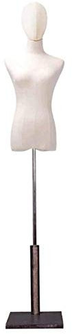 Weibliche Schneiderpuppe, weibliche Schaufensterpuppe, Schneiderpuppe, Torso, Kleidung, Display, mit stabiler Basis, verstellbare Höhe, für T-Shirt/Bluse/Rock/Hochzeitskleid mit Ständer (ohne Arme,