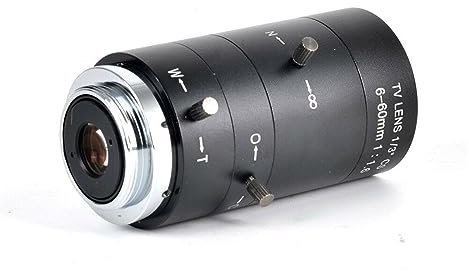 Mikroskopkamera, 6-60 mm 1/3 industriell kameramanual IRIS zoomobjektiv CS-fäste CCTV-objektiv,för PCB CPU Reparation Lödning