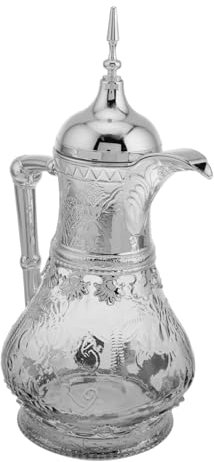 KICHOUSE Hervidor De Agua De Vidrio Estilo Oriente Jarra De Agua Tapa Para Servir Té y Bebidas Frías Fiesta De Cocina