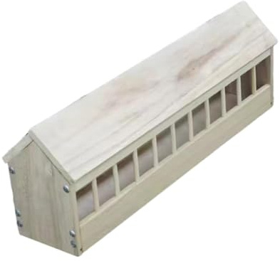 Fonowx Contenitore per Cibo per Piccioni, per Pollame, Distributore di Legno per E Anatre, 60 Cm X 12.5 Cm X