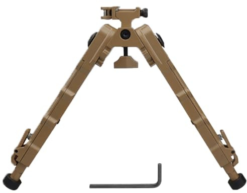 Bipied pour la Chasse, Bipied Picatinny Rail Montage, V9 Bipied Inclinaison 360 Degrés, Bipied Réglable, Bipied Tactique Lége, Réglage Félescopique, pour Les Montures de Fusil