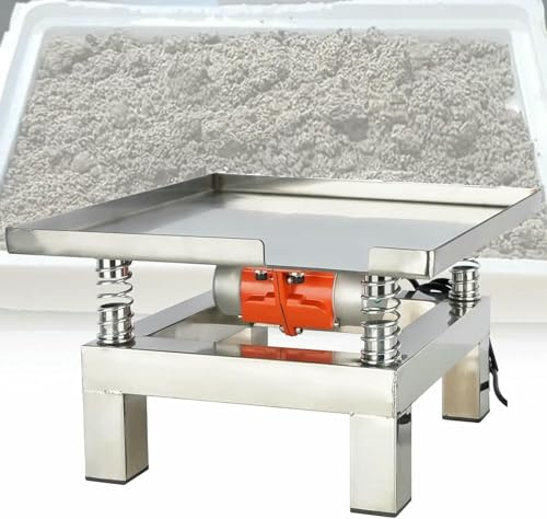 Vibrateur éLectrique pour BéTon Table vibrante pour à plaque plate, petit banc d'essai vibrant, plateforme en acier inoxydable 1378 x 1378