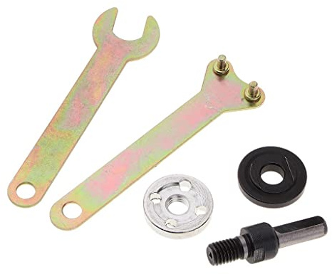 5 Pieces Cutting Metal Wood Grinding Polishing Saw Blade Disc Angle Grinder Wrench Kit - Arbor Mandrel Adaptor Angle Grinder Flange Nut - 10mm