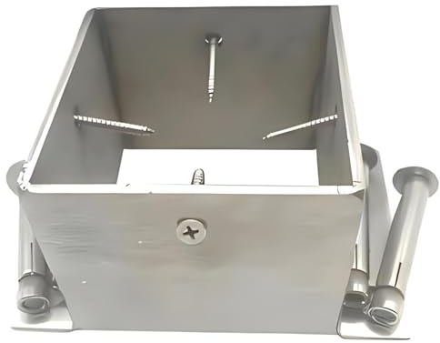 Stainless Steel Deck Railing Post Base Holder for 41x41mm & 140x140mm Pillars Support for Mailbox Table Legs and Spikes Heavy Duty Design