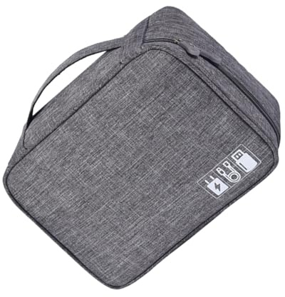 Gatuida Electronics Organizer Bag Large Travel Digital Accessories Pouch Cable Storage Case for Chargers USB Cables Power Adapters Memory Cards Pen Protection Gray
