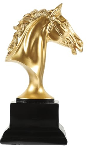 TOYANDONA Pferdekopf Tischdekoration Trophäe Stabile und Bruchfeste aus Kunstharz mit Kreativem Design für Büro und Wohnraum
