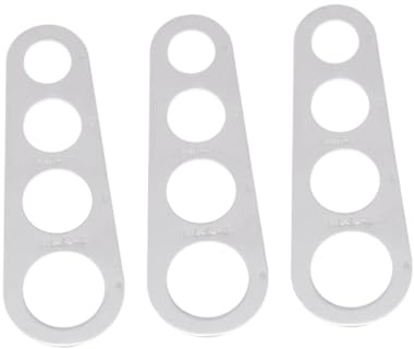 Spaghetti Measurer 3Pcs Stainless Steel Noodle Measuring Ruler 4 Holes | Spaghetti Measure Tool, Measuring Spaghetti Portions, Compact Kitchen Gadget for Gourmet Cooks and Chefs