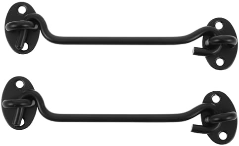 PENIKOKO 2 set Ganci Occhio in Acciaio Inossidabile Rinforzato per Porte Scorrevoli e Finestre Chiusura Stabile e Resistente per Bagno e Camera da Letto Design Vintage Classico