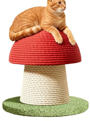 Rascador para Gatos,Torre Champiñón Moderna,Poste De Rascado Alto para Gatos - para Estimulación Mental Ejercicio Físico del Aburrimiento Hogar Interior Exterior Cumpleaños