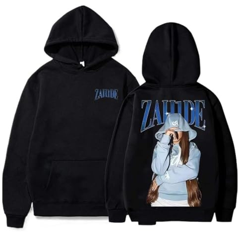 COLseller Sweat À Capuche Zahide Artist pour Homme Et Femme | Impression Recto-Verso | Style Hip-Hop Streetwear Décontracté (Noir,TP)