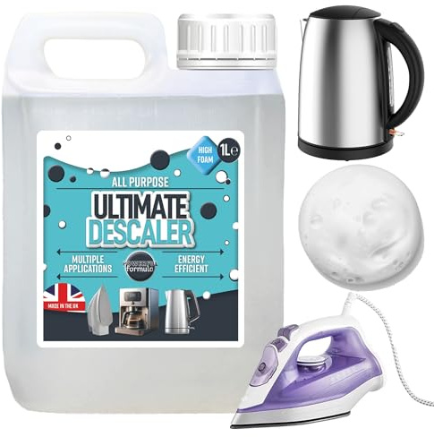 1 Litre Multi Purpose Liquid Descaler Fast Acting Catering Descaler For Washing Machines, Dishwashers, Coffee Machines, Kettle & Iron Limescale Remover (1 x 1 Litre)