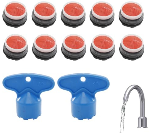 KRFWGUU 10 Piezas Aireador Grifo Lavabo M18.5, Aireador Grifo Cocina Con 2 Llave Filtro, Filtro Grifo Boquilla Fregadero, Ahorrador De Agua Para Cocina Y Baño