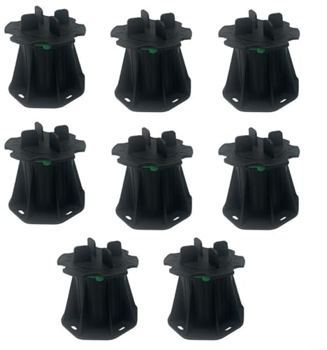 GANCEI Confezione da 8 supporti regolabili in plastica per pavimentazione, altezza 80-108 mm, altezza del pavimento con 3 mm di spazio per terrazze, patio, giardino