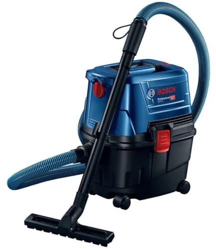 Bosch Professional grovdammsugare Våt/torr GAS 15 (1 100 watt, inkl. 1 x 3 m slang, rör (2 stycken), golvmunstycksset, i kartong)