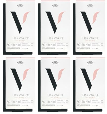 Hair Growth Supplement from The Belgravia Centre (6 month) - The UK's Leading Hair Loss Clinic | Containing Soy Isoflavones, Grape Seed Extract, Biotin, Zinc, Selenium, and more
