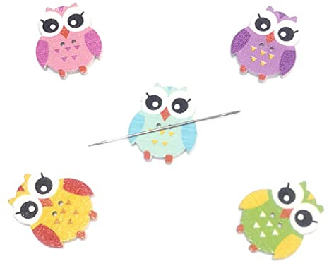 5 Stück magnetische Nadelhalter niedliche Nadelhalter Magnet Nadelhalter Magnetische Nadelkissen für Stickerei Kreuzstich Eule