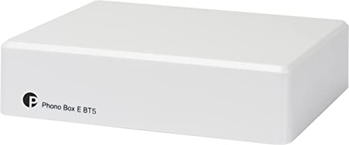 Pro-Ject Phono Box E BT5 - Preamplificatore fono wireless - Bluetooth 5.0, streaming AptX HD, connettività versatile - Bianco