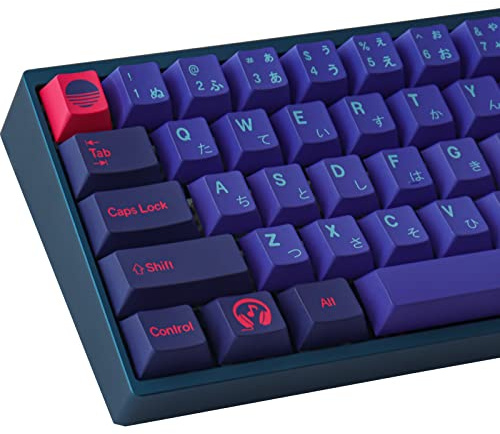 Sunzit PBT Keycaps, 159 Keys Cherry Profile Dye Sublimation Laser Keycap with 7U Spacebar Suitable for ISO ANSI MX Cherry Mechanical Keyboard