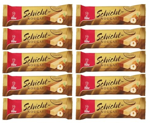 10er Pack Viba Schicht-Nougat (10 x 40 g) Nougatriegel