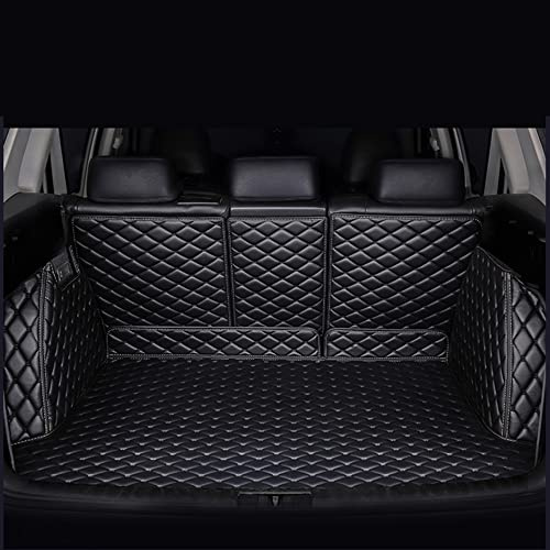 IguaTu Auto Kofferraummatten für VW T-Cross 2019-2023, Vollständige Abdeckung Leder Kofferraumwanne Schutzmatte rutschfest Kratzfestem Autozubehör,Allblack