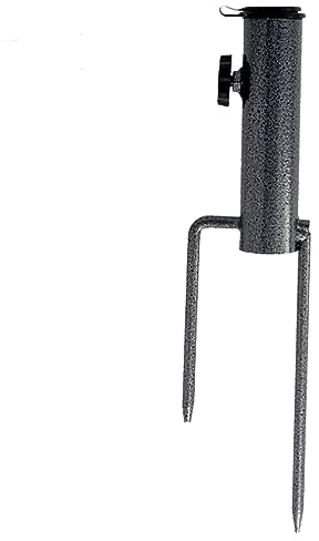 Land-Haus-Shop® Rasendorn Sonnenschirmhalter/Schirm Halter/Metall/Wäschespinne Halter/Standfuß/Masthalter Erdspieß Bodenhülse Erddübel Angelruten Halter (Doppeldorn 1 Stück)