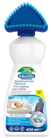Dr. Beckmann Quitamanchas Tapicería, Elimina incluso las manchas y olores más persistentes de sofás, etc., Incluye cepillo aplicador, 400 ml