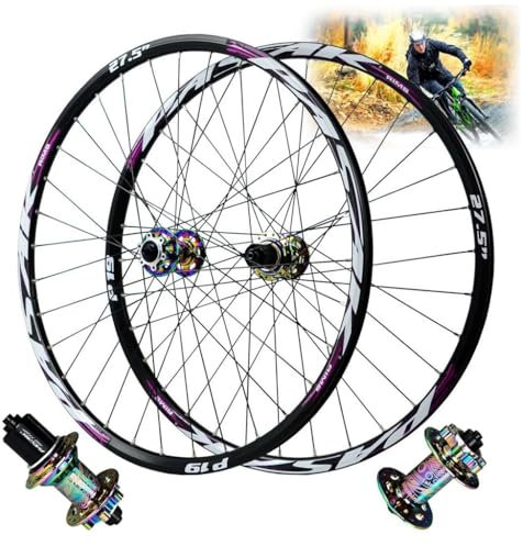 DYSY Rennradräder 26 27,5 29 Zoll MTB Felge Aluminiumlegierung Scheibenbremse 32H Mountainbike Fahrradräder Vorne Und Hinten QR 135mm Kompatibel 7-11 Geschwindigkeit (Farbe : A, Size : 24 inch)