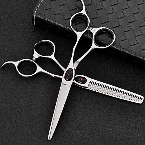 Friseurschere, Friseurschere, Friseur-Effilierscheren-Set, 6,0-Zoll-Haarschneide- und Haarschere mit Kamm und Tasche, für Männer, Frauen, Kinder und Profis (ein 6-Zoll-Set)