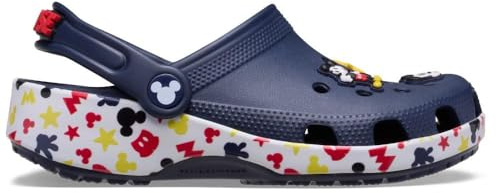 Crocs Unisex-Child Kids' Disney Clog | Mickey Minnie Mouse Shoes, Navy/Mickey Jibbitz, 11 UK Child