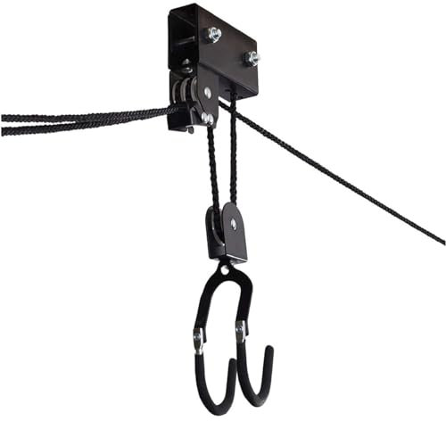 WnewTools 57KG Hoist Bike/Ladder Lift Pulley System Garage Ceiling Storage Rack Storage Lift Hoist Kit