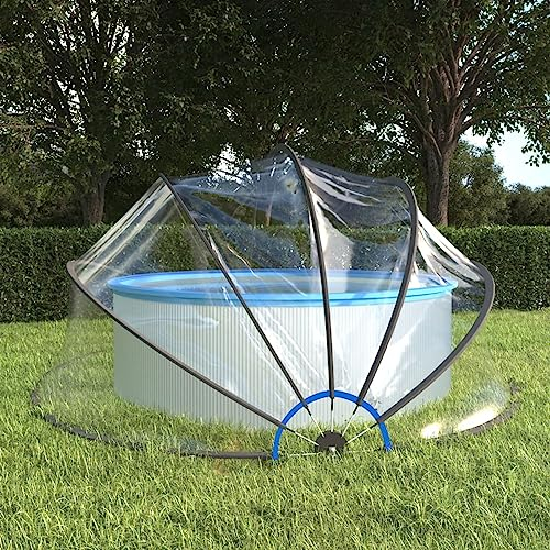 Iiaky Pool-Kuppel Poolabdeckung Pool Dach Poolumrandung 500x250 cm