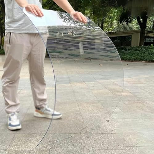 BTOIASYHF Láminas de Plástico de Policarbonato,Planchas Impermeable Placas de Acrílico Transparente,Fácil de Doblar y Cortar,Protección UV,para Invernaderos,Techo,Panel de Repuesto (0.6x2m)