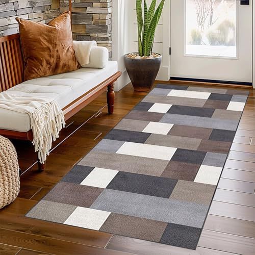 Tappeto Passatoia 110 x 160 cm, Tappeto Cucina Antiscivolo Lavabile, Moquette del Corridoio, Tappeti Assorbente, Passatoia Zerbino, Tappeti Runner, Tappeto per Corridoio, Ingresso, Lavanderia