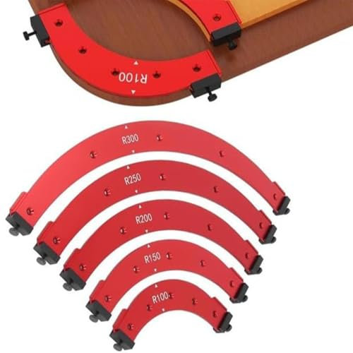 Modelli di fresatrice per jig per angoli, modello di jig per raggio | Guida al routing dei modelli di router robusti,Dime con raggio ad alta precisione Movimentazione manuale per professionisti appass