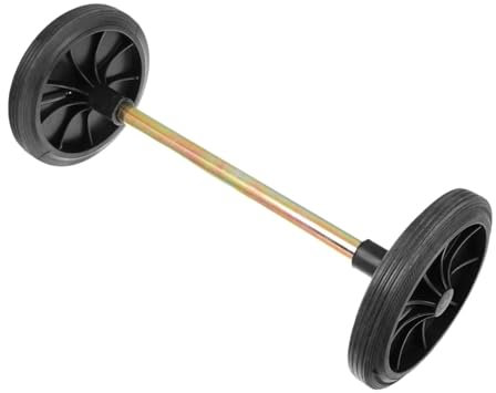 Milageto Roues de Chariot à Poubelle, Caster de Remplacement pour Conteneur, Longueur totale 55 cm