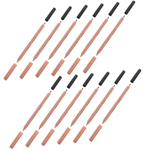 Healvian 12stücke Teiliges Augenbrauen Eyeliner-kit Mit Doppelseitigen Kosmetikstiften Hoher Härte Inklusive Concealer-stift Für Präzises Abdecken Von Makeln Langanhaltend Für Frauen Make-u