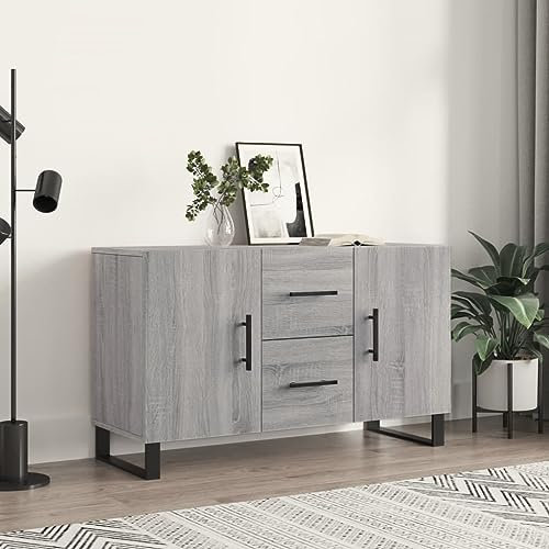 MOBCANT Sideboard, Kaffeebar Barschrank Arbeitsplatte Buffetschrank Geeignet für Foyer Küche Schlafzimmer Wohnbereich Grau Sonoma 100x36x60 cm Holzwerkstoff