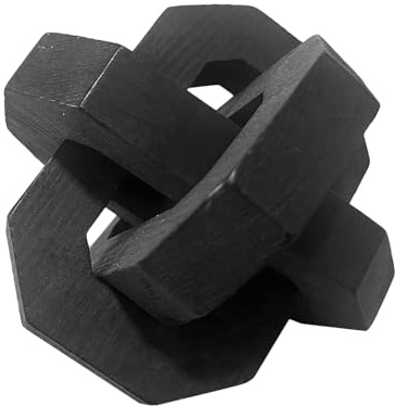 Genérico Nudo de Madera - Decoración con Nudo de Madera | Decoración con eslabones de Cadena de | Adorno Artesanal Bohemio Entrelazado Tallado a Mano para cómoda, Mesa de Centro o repisa de Estilo