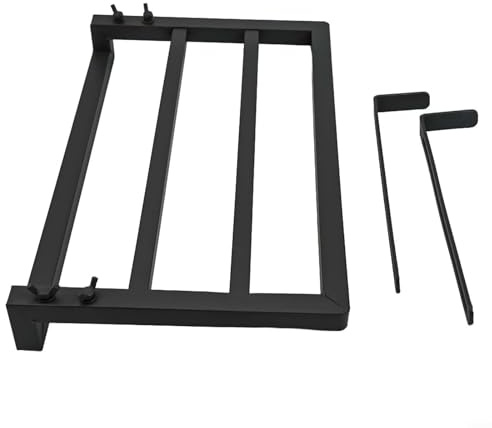 Qualoramall Porte-serviettes en acier carbone à suspendre pour radiateur de salle de bain 40 x 25 cm (noir)