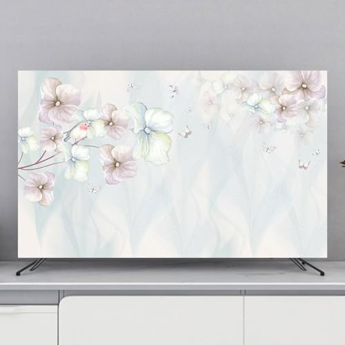 HSTANGKY Copertura Protettiva Universale Per Schermi TV Di Diverse Dimensioni Protezione Antipolvere Per Schermi LCD/LED/al Plasma Per TV A Parete/da Tavolo/curve-flower1||40-43inch