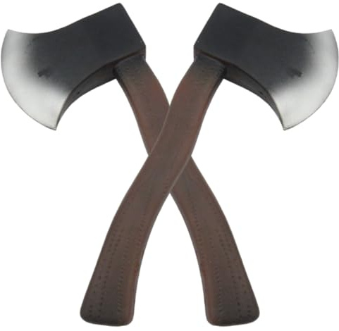 BEAHING 2 uds hachas 11x4, 9 Hacha de Espuma Realista Disfraces de Halloween para Fiesta de Disfraces de Halloween, Hacha de Espuma